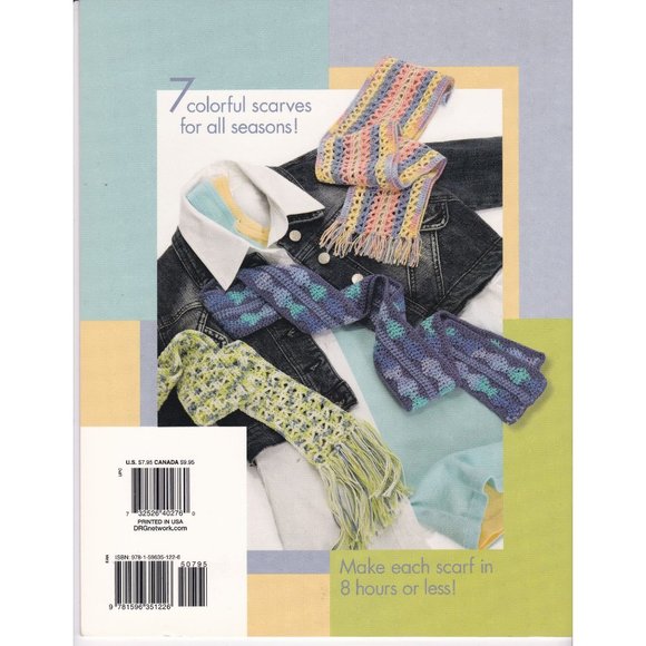 Thread Crochet Patterns, 8 Hour Fashion Scarves by Mickie Akins 2007, Annies - Picture 2 of 2